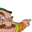 static png of the shopkeeper from an old Zelda CD-I game